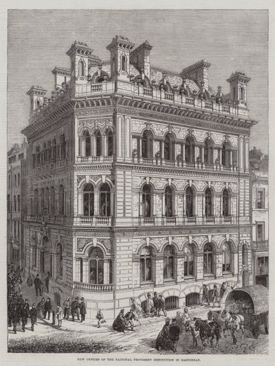 Nové kanceláře National Provident Institution v Eastcheap od R. Dudley