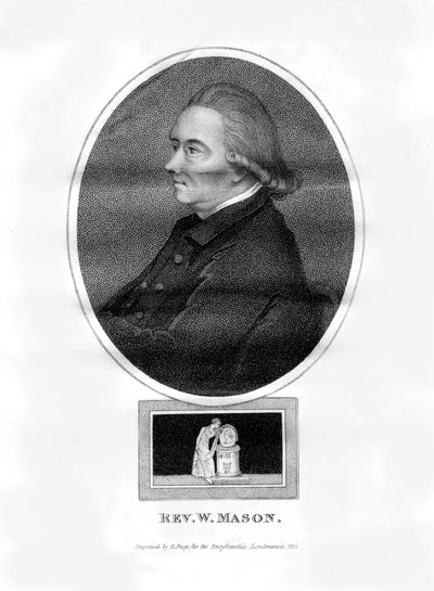 Reverend William Mason , anglický básník, redaktor a zahradník, 1815. od R. Page