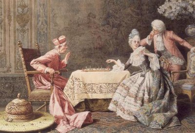 Hraní šachů s kardinálem od R. Raimondi