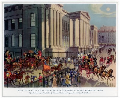 The Royal Mails at London General Post Office, 1830 od R. Reeves