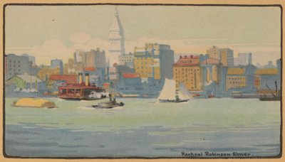 New York z 34th Street Ferry, 1914. od Rachael Robinson Elmer