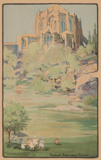 Katedrála svatého Jana Božského z parku Morningside, 1914. od Rachael Robinson Elmer