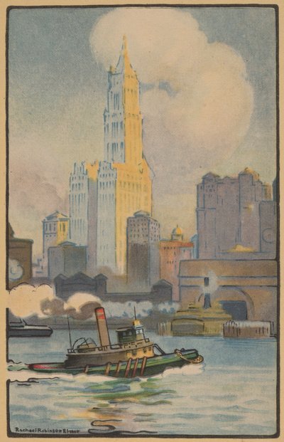 Budova Woolworth z trajektu, 1914. od Rachael Robinson Elmer