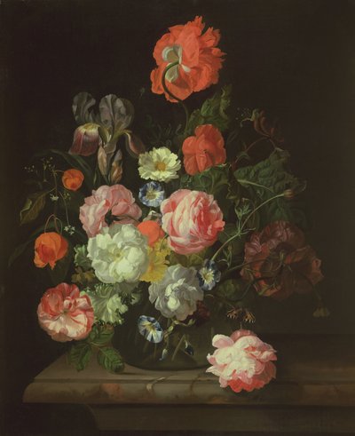 Květina ve skleněné váze od Rachel Ruysch