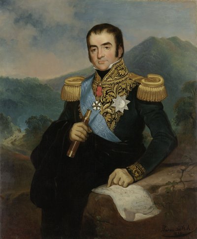 Posmrtný portrét Hermana Willema Daendelse od Raden Saleh
