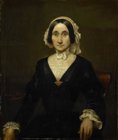 Portrét paní W.J.S. van Alphen, baronka van Reede van Oudtshoorn od Raden Sarief Bastaman Saleh