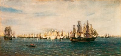 bitva u Trafalgaru, 21. října 1805 od Rafael Monleon y Torres