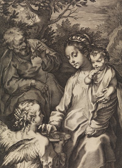 Svatá rodina s miskou na kaši, ca. 1580-cca. 1614. od Raffaello Guidi