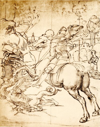 Svatý Jiří zabíjející draka od Raffaello Sanzio Raphael
