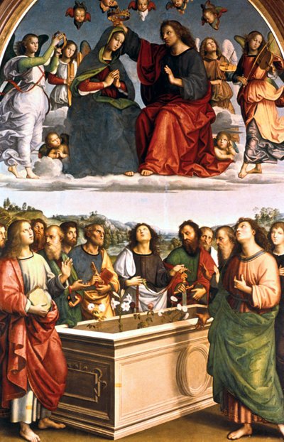 Oltář Korunování Panny Oddi, 1502-1503 od Raffaello Sanzio Raphael