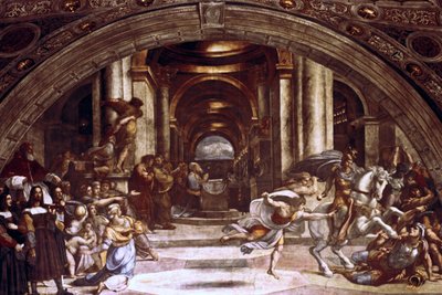 Vyhnání Heliodora z chrámu, 1512-1514 od Raffaello Sanzio Raphael