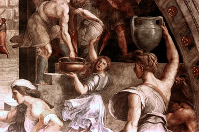 Detail požáru v Borgo, 1514 od Raffaello Sanzio Raphael