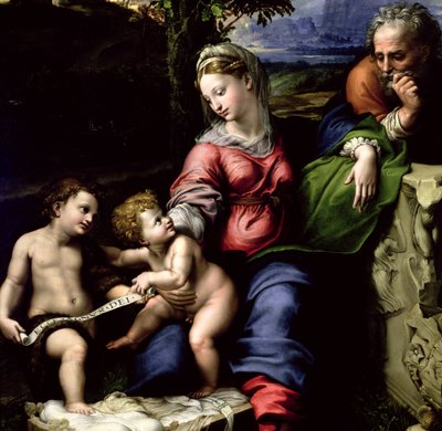Svatá rodina z Dubu, kolem roku 1518 (detail 56298) od Raffaello Sanzio Raphael