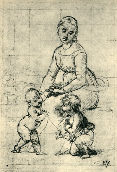 Madona, Ježíšek a svatý Jan, 1507, 1943. od Raffaello Sanzio Raphael