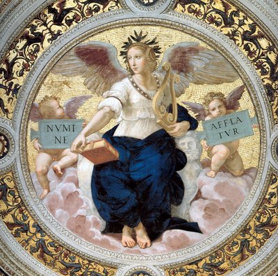Poezie. Pokoj Segnatura, 1508 od Raffaello Sanzio Raphael