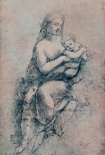 Panna a dítě, studie pro Madonna di Foligno, c1511. 1903 od Raffaello Sanzio Raphael