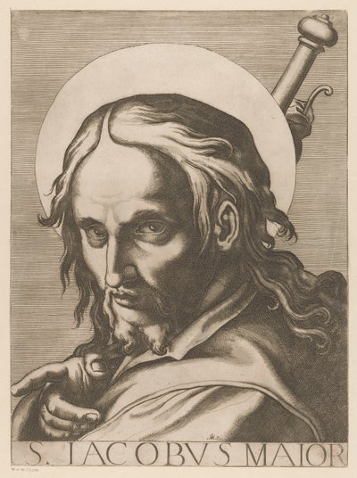 Svatý Jakub z Meerdere Svatý Jakub Větší (titul na předmětu) Christ, Mary en de twaalf apostelen (název série) The Sacred Apostolic College (název série) od Raffaello Schiaminossi