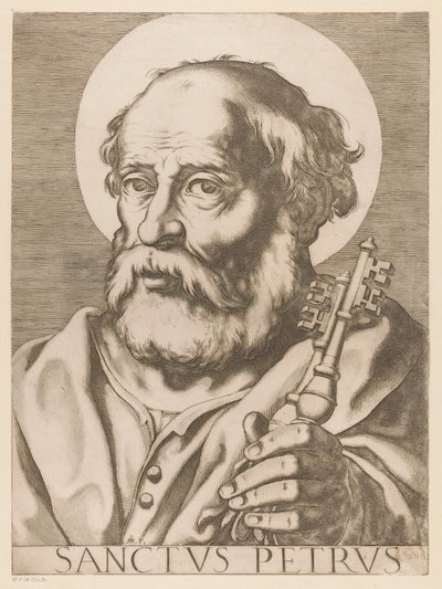 Svatý Petr Svatý Petr (titul na předmětu) Christ, Mary en de twaalf apostelen (název série) The Sacred Apostolic College (název série) od Raffaello Schiaminossi
