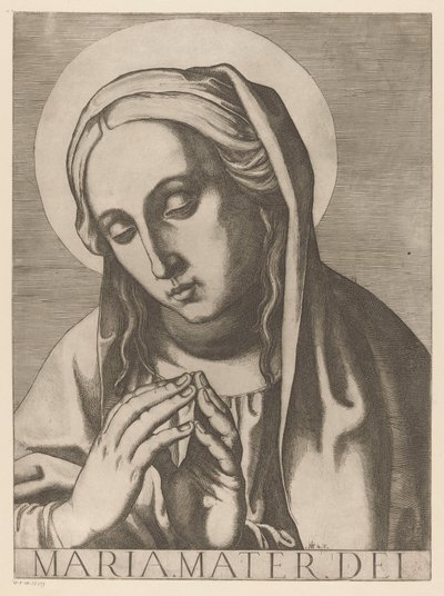 Maria Maria Mater Dei (titul na objektu) Christ, Mary en de twaalf apostelen (název série) The Sacred Apostolic College (název série) od Raffaello Schiaminossi