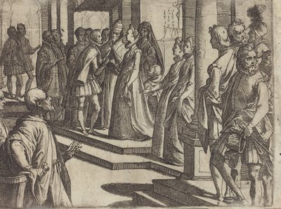 Zasnoubení Markéty Rakouské s Filipem III., španělským králem [verso] od Raffaello Schiaminossi