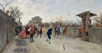 Hra ruzzola od Raffaello Sorbi