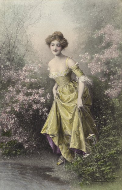Dívka ve žlutém od Raimund Ritter Von Brennerstein Wichera
