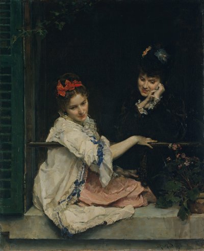 Dívky u okna, ca. 1875. od Raimundo de Madrazo y Garreta