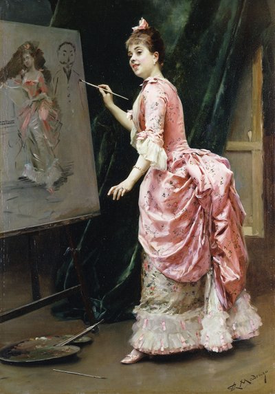 Ve studii; ve studii od Raimundo de Madrazo y Garreta