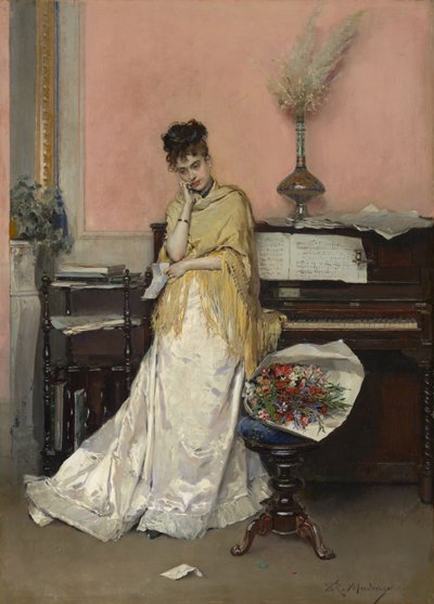 Reverie - The Letter, 70. léta 19. století od Raimundo de Madrazo y Garreta