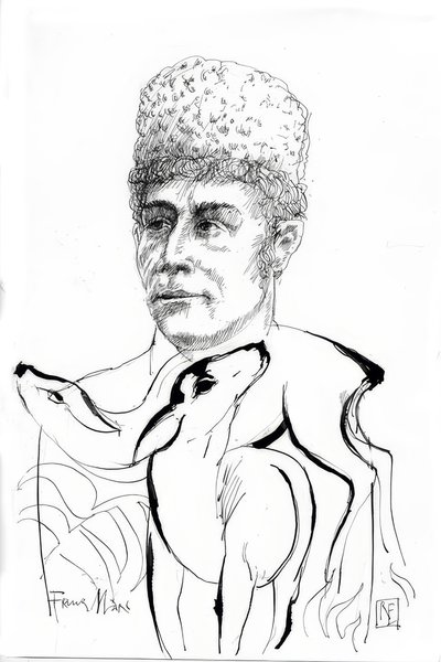 Franz Marc / kresba Rainer Ehrt od Rainer Ehrt