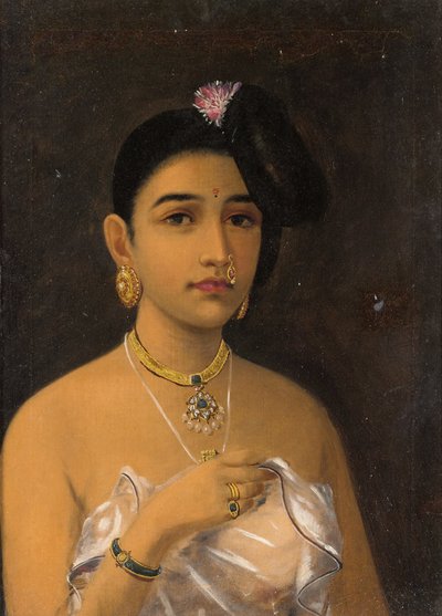 Malabarská krása, autor: Raja Ravi Varma od Raja Ravi Varma