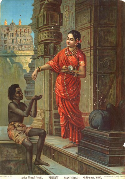 Mandodari podle obrazu Rádži Ravi Varmy od Raja Ravi Varma