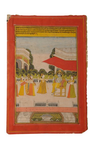 Ragamala miniaturní malba, Rádžasthán pravděpodobně Bundi, počátek 19. století (kvaš na papíře) od Rajasthani School