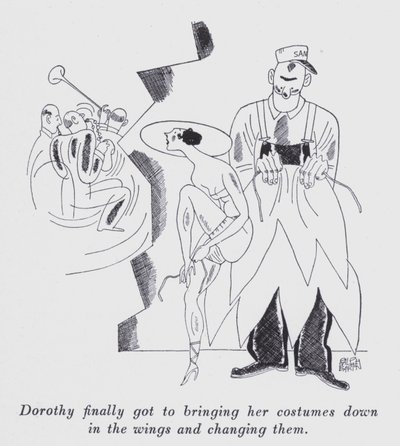 Ilustrace k filmu "Ale pánové si berou brunety" od Anity Loos (litho) od Ralph Barton