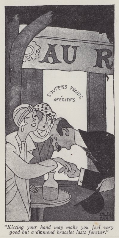 Ilustrace pro Gentlemen Prefer Blondes od Anity Loos (litho) od Ralph Barton