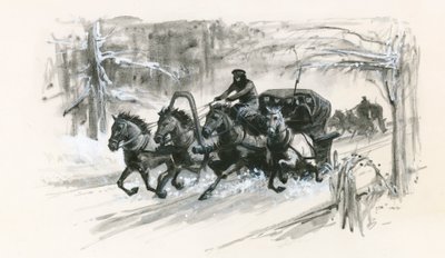 Dostojevskij a jeho spoluvězni byli na dlouhou cestu na Sibiř naloženi do uzavřených saní. od Ralph Bruce