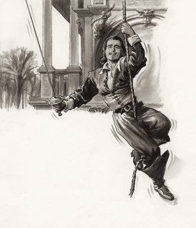 Douglas Fairbanks (kvaš na papíře) od Ralph Bruce