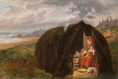 Cikáni tábořili na pláži, poblíž South Shields, 1876 od Ralph Hedley