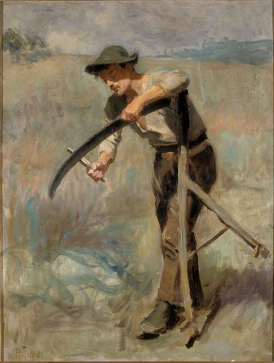 Broušení kosy, 1897 od Ralph Hedley