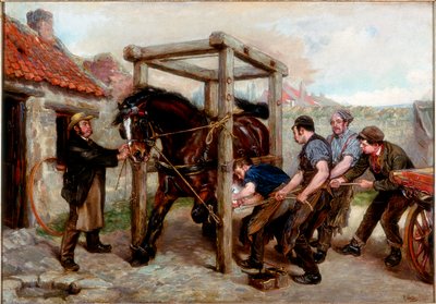 Shoeing the Bay Mare, c.1885-90 od Ralph Hedley