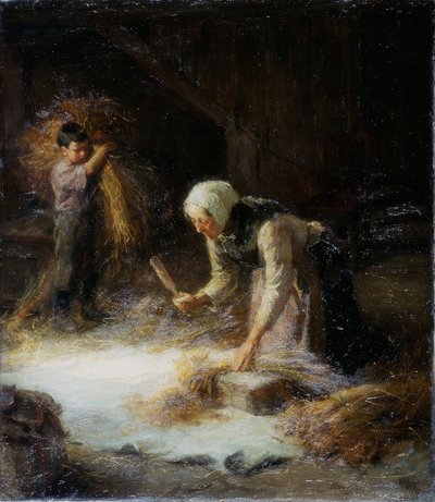 Threshing the Gleanings, 1899 od Ralph Hedley