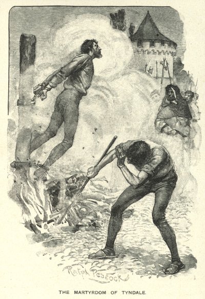 Tyndalovo umučení (rytina) od Ralph Peacock