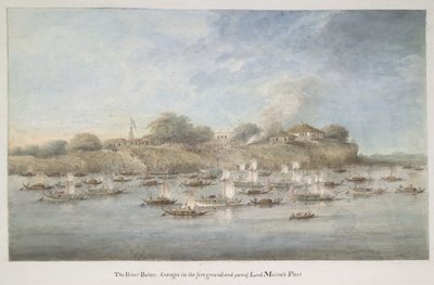 Flotila lorda Hastingse na řece s mnoha andulkami pinnaty od Ram Sita