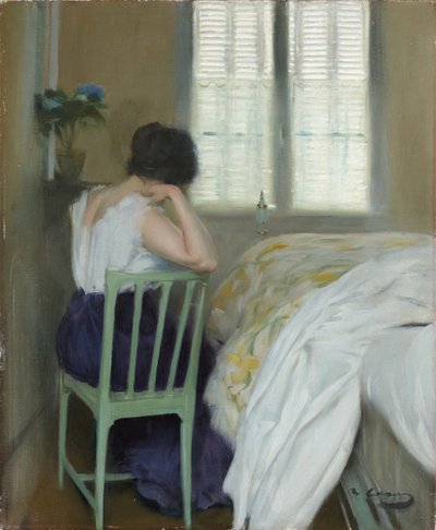 Smutné hodiny, cca 1900 (olej na plátně) od Ramon Casas i Carbo