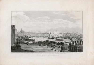 Waterloo Bridge, Londýn, otevření 18. června 1817 od Ramsay Richard Reinagle