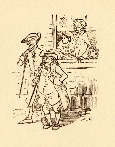 Přihlížející sledují, jak John Gilpin cválá kolem, 1878, c1918. od Randolph Caldecott
