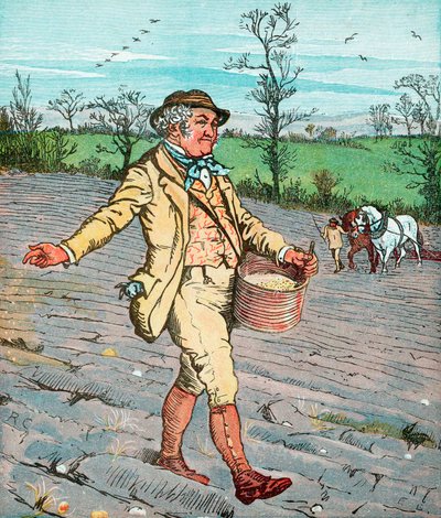 Farmář vysévající semeno, 1881 od Randolph Caldecott