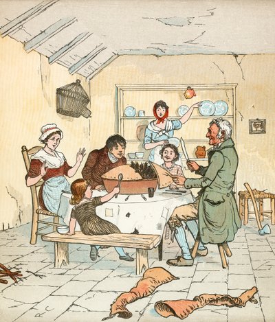 Čtyřiadvacet kosů (barevná litografie) od Randolph Caldecott