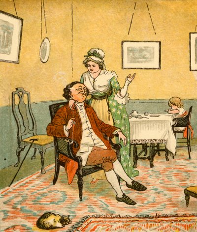 John Gilpin a jeho manželka, 1878, c1918. od Randolph Caldecott