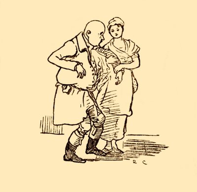 John Gilpin přichází znovu bez klobouku a paruky, 1878, c1918. od Randolph Caldecott